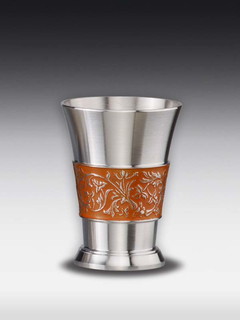 Pewter schnaps glass Orange