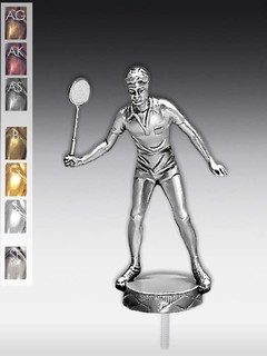 Metallfigur Squashspielerin