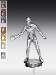 Metallfigur Tischtennisspieler