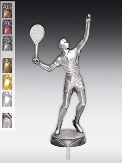 Metallfigur Tennispieler
