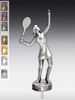 Metallfigur Tennisspielerin