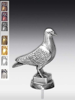 Metallfigur Brieftaube