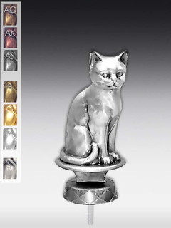 Metallfigur Katze