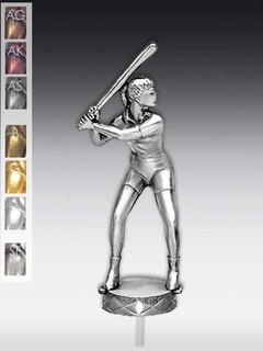 Metallfigur Softballspielerin