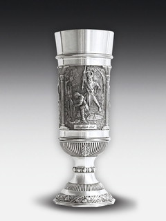 Tinnen Bier beker Nibelungen