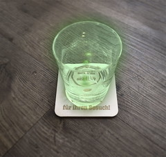 Bierdeckel mit LED Grün