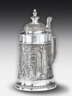 Tinnen  bier mok Spitzweg SD