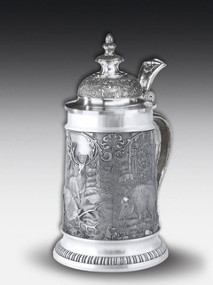 Pewter Beer stein Hunting SD
