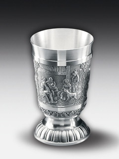 Tinnen Bier beker Defregger