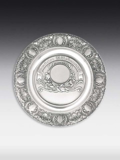 Pewter plate Old German Congratulations