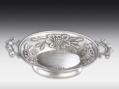 Pewter Deep plate Crop-oval, handles, foot