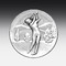 Metallemblem Golf-Frau