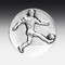 Metallemblem Fußball-Mann