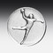 Metallemblem Handball-Mann