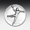 Metallemblem Handball-Frau