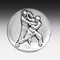 Metallemblem Judo-Mann