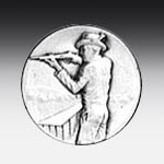 Metallemblem Gewehrschütze mit Hut