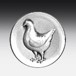 Metallemblem Kingtaube