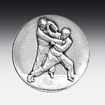 Metallemblem Judo-Mann