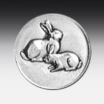 Metallemblem 2 Kaninchen