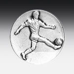 Metallemblem Fußball-Mann