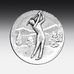 Metallemblem Golf-Mann