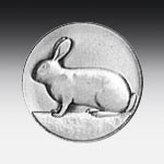 Metallemblem ein Kaninchen