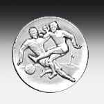 Metallemblem Doppel-Fußball-Mann